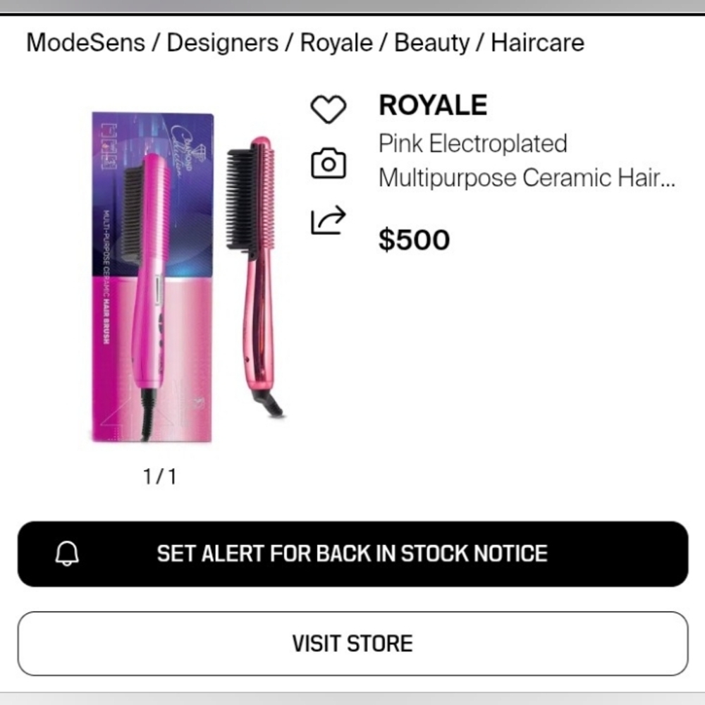 BNIB ROYALE Multi-Purpose Ceramic Hair Brush- MSRP 500$ - Picture 7 of 9